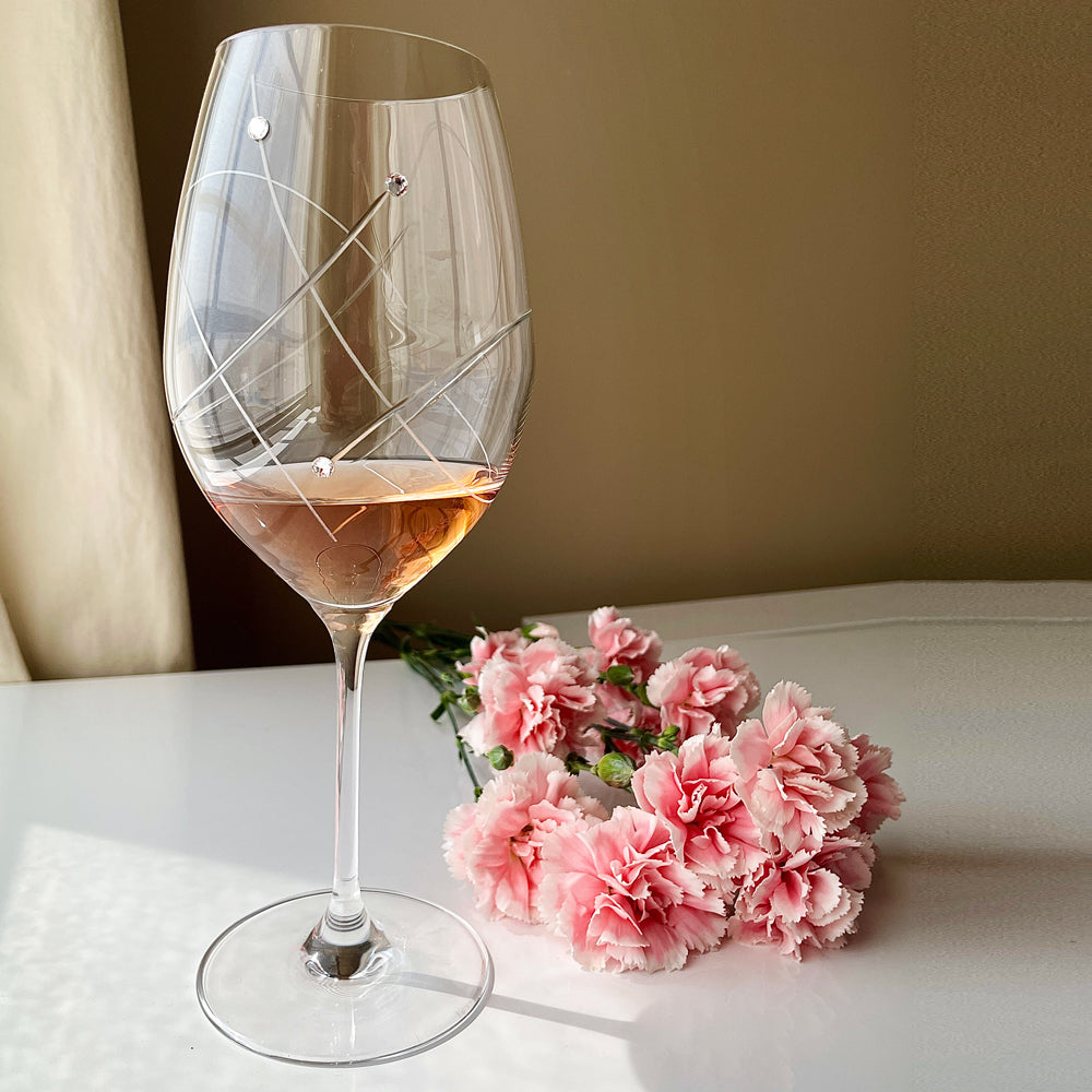 Verres de vin en cristal