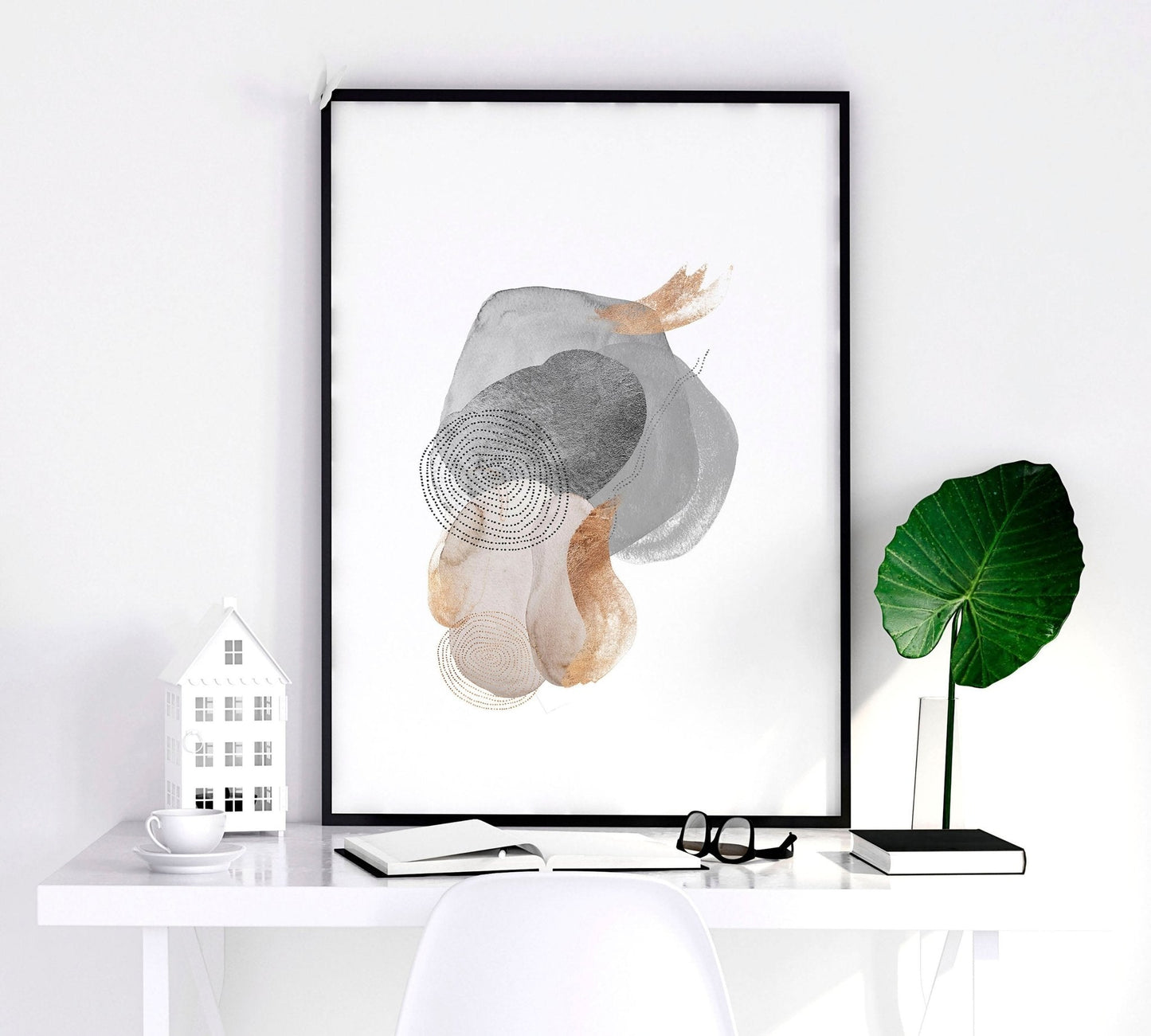 Large abstract prints | set of 3 wall art for living room